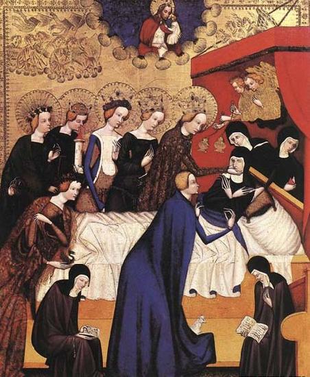 MASTER of Heiligenkreuz The Death of St. Clare France oil painting art